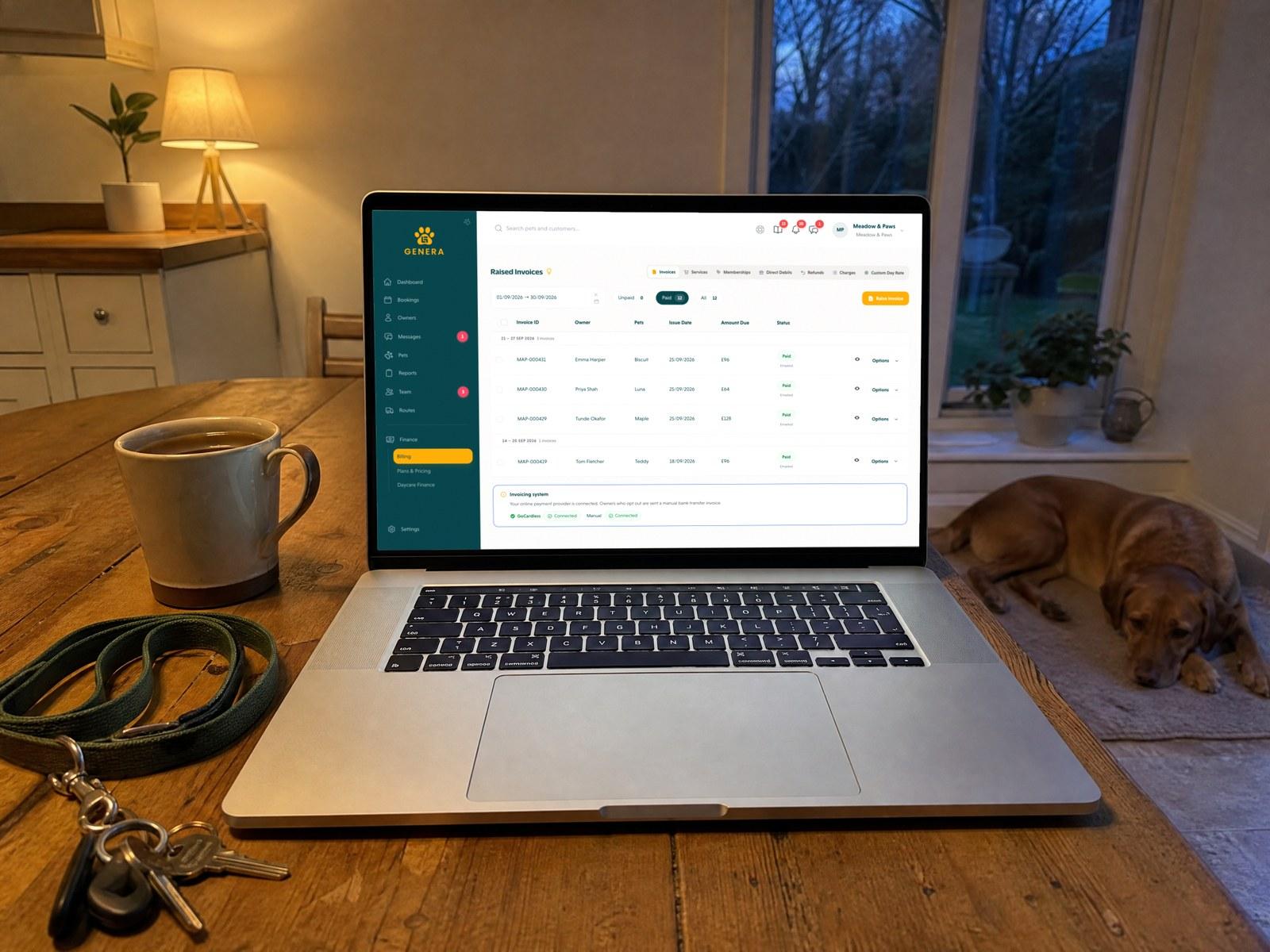 Dog daycare software with GoCardless and Direct Debit (UK)